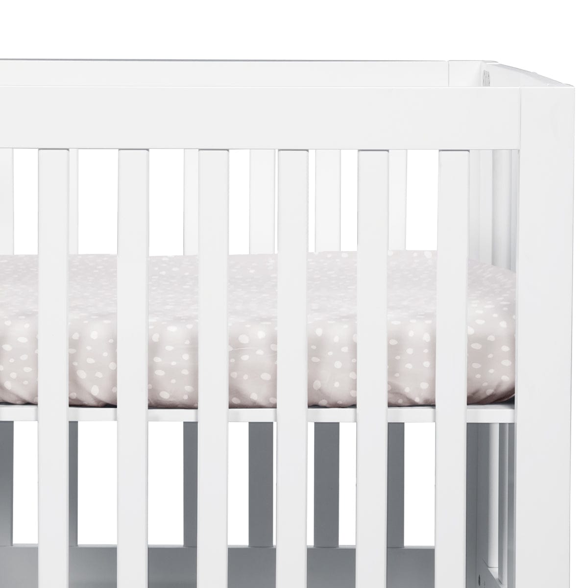 Babyletto Tuxedo Grey Dots Mini Crib Sheet - T11570