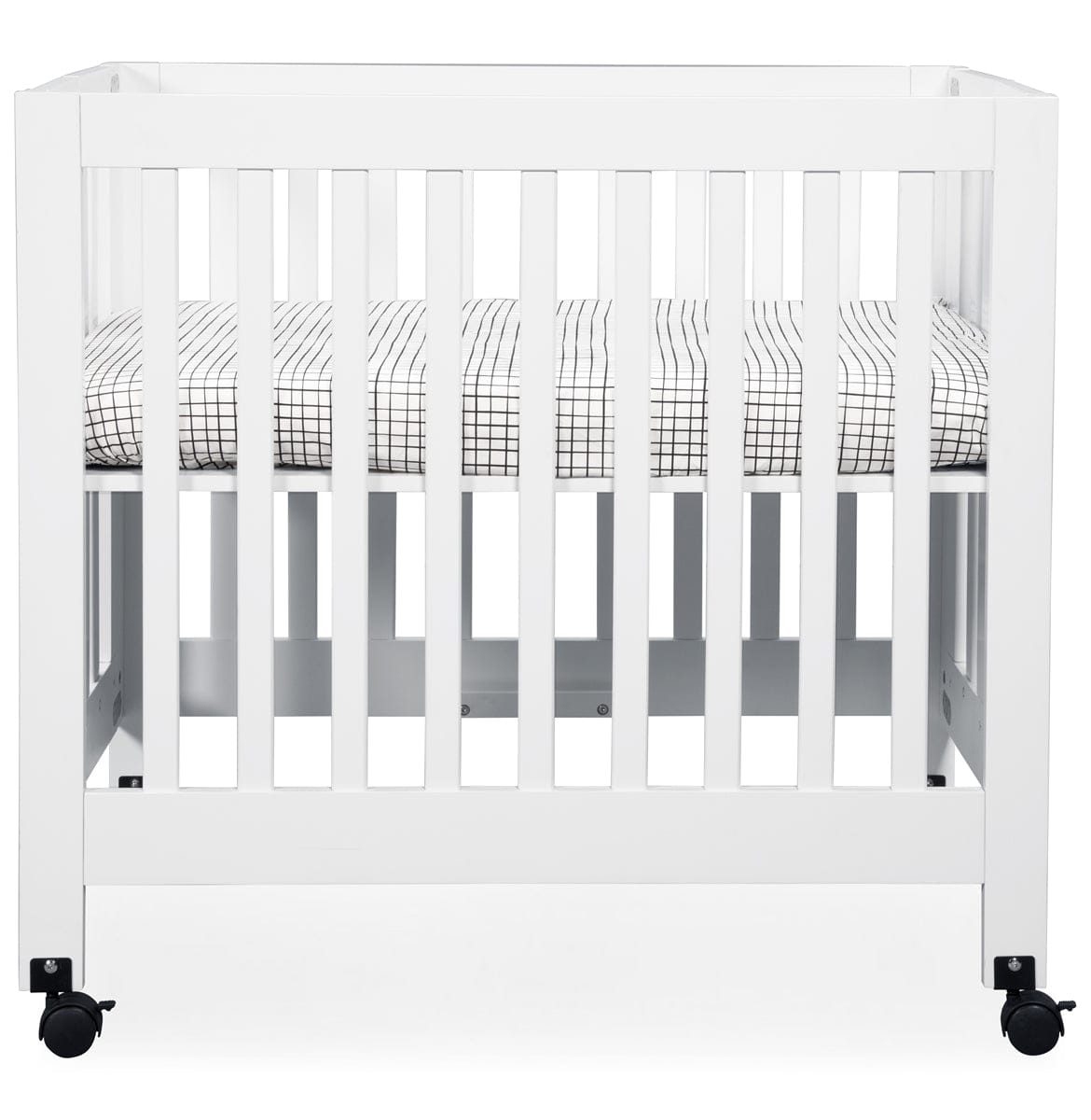Babyletto Tuxedo Monochrome Grid Mini Crib Sheet - T11569