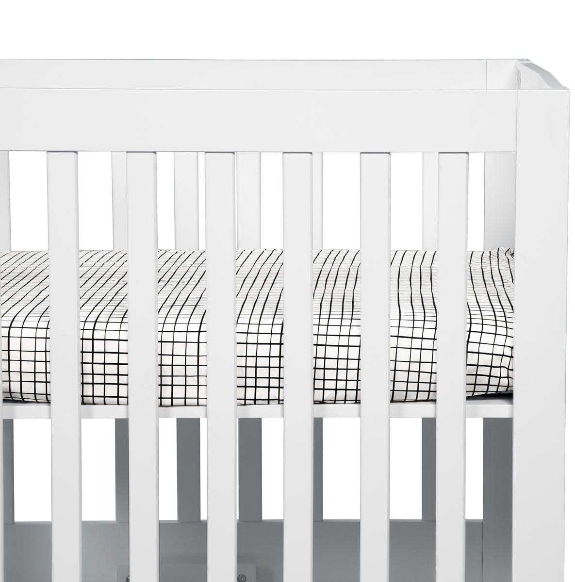 Babyletto Tuxedo Monochrome Grid Mini Crib Sheet - T11569