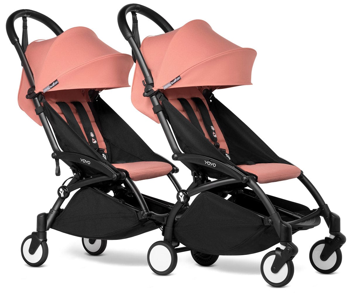 Babyzen YOYO Connect Double Stroller 6+ / 6+ Bundle - Black / Ginger - DBL-604902-604606