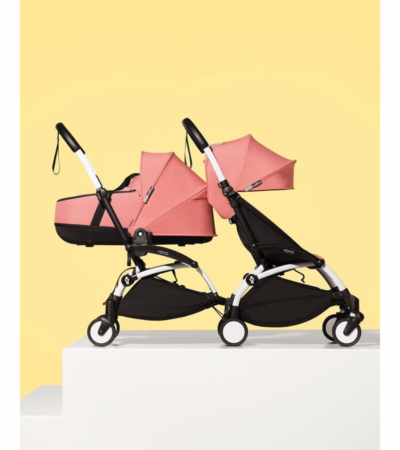 Babyzen YOYO Connect Double Stroller Bassinet / 6+ Bundle - Black / Olive - BASDBL-604902-604611
