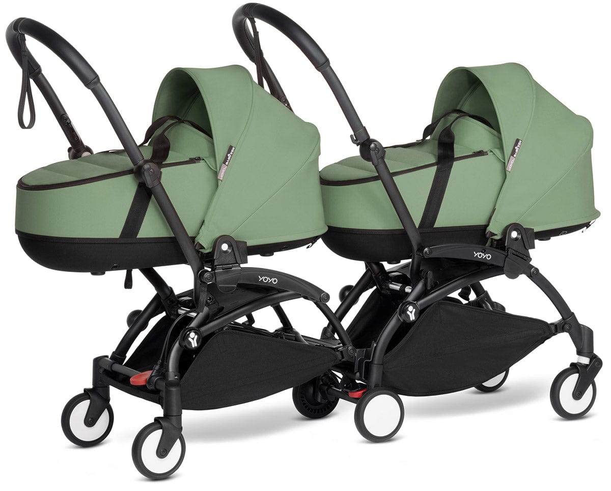 Babyzen YOYO Connect Double Stroller Bassinet / Bassinet Bundle - Black / Peppermint - BASBAS-604902-605105