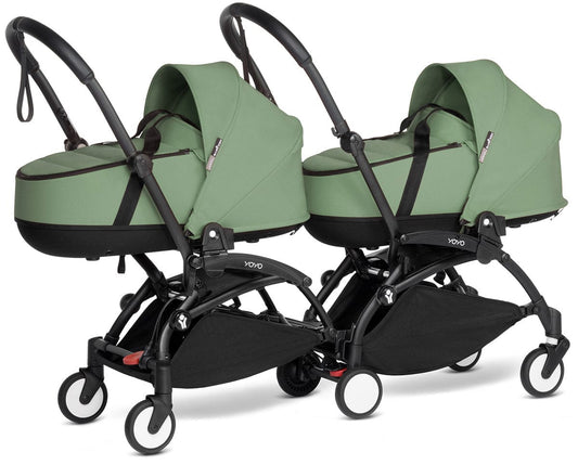Babyzen YOYO Connect Double Stroller Bassinet / Bassinet Bundle - Black / Peppermint - BASBAS-604902-605105