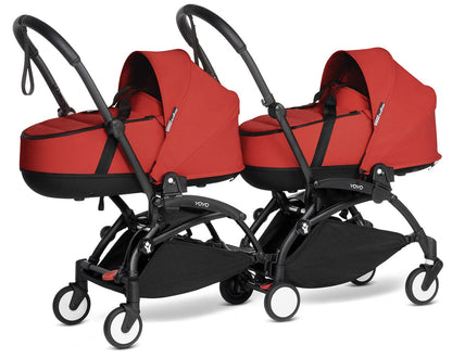 Babyzen YOYO Connect Double Stroller Bassinet / Bassinet Bundle - Black / Red - BASBAS-604902-605102