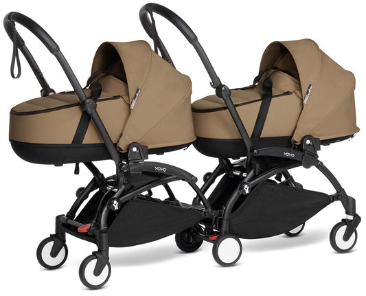 Babyzen YOYO Connect Double Stroller Bassinet / Bassinet Bundle - Black / Toffee - BASBAS-604902-605108