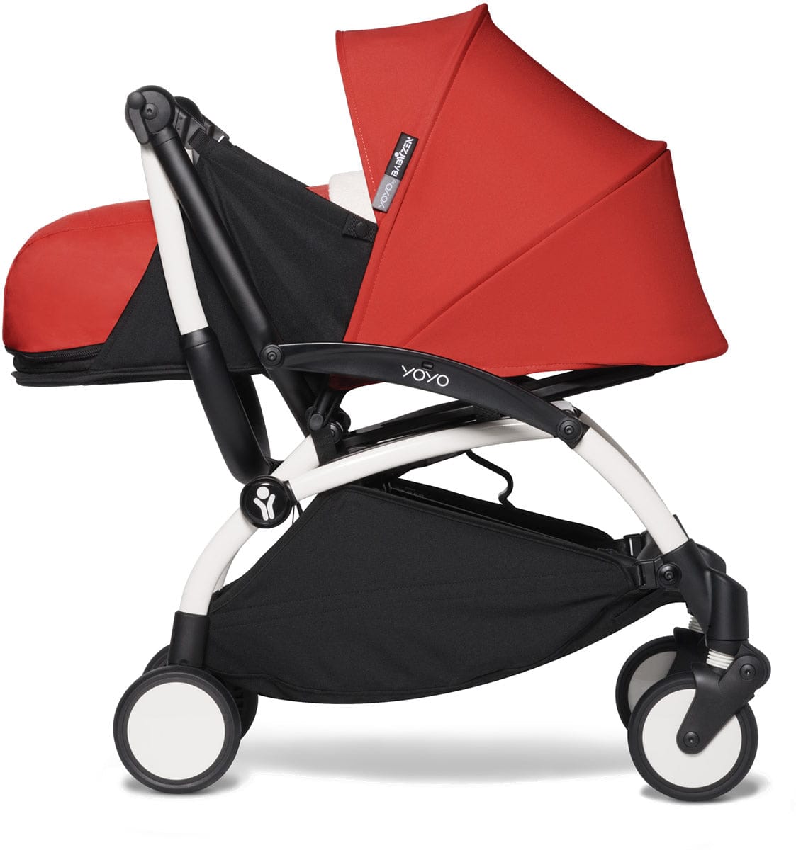 Babyzen YOYO2 Ultra Compact 0+ Stroller - White / Red - 604501-604402