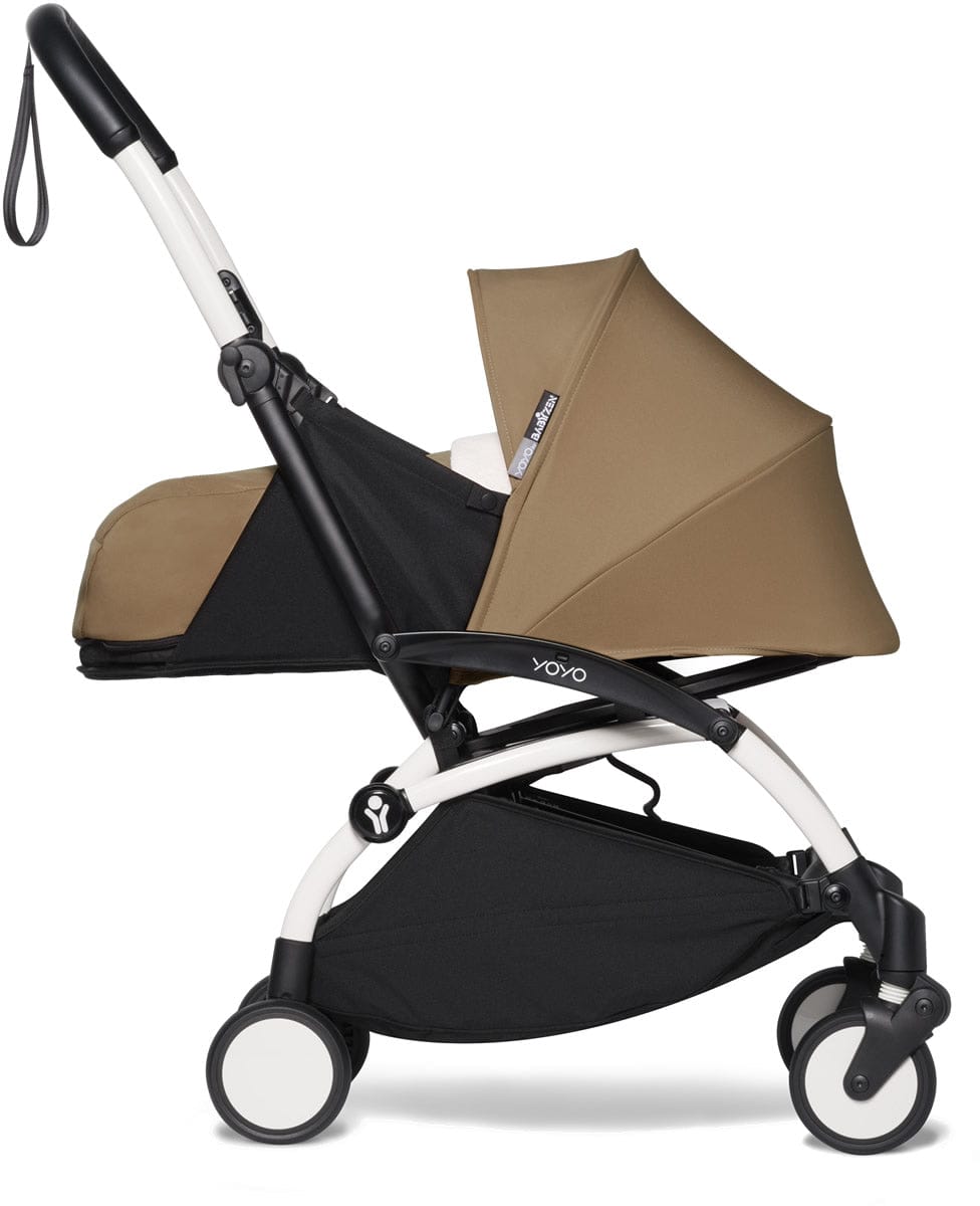 Babyzen YOYO2 Ultra Compact 0+ Stroller - White / Toffee - 604501-604408