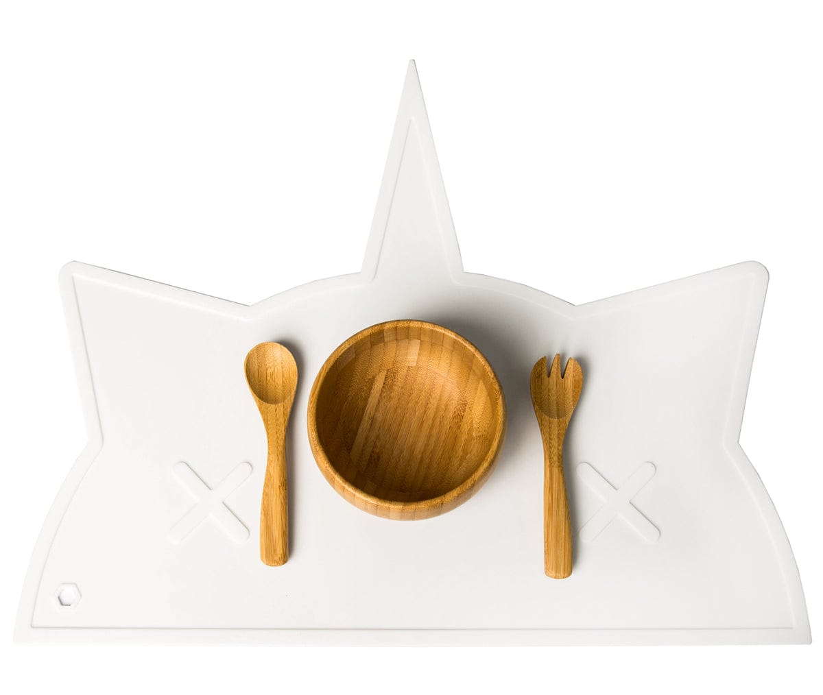 BamBamBoom Non-Slip Silicone Placemat - Unicorn-Cat White - CAT001