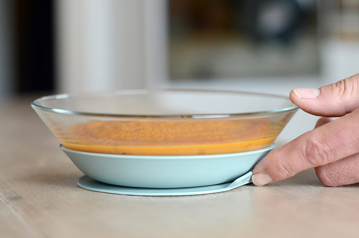 Beaba 3-Piece Glass Suction Baby Feeding Set - Rain