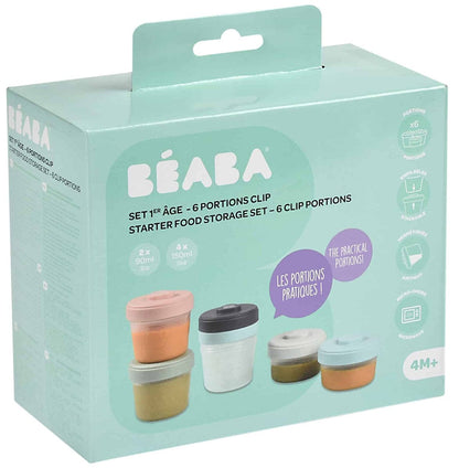Beaba Baby Food Clip Containers Set of 6 - Small - 913497