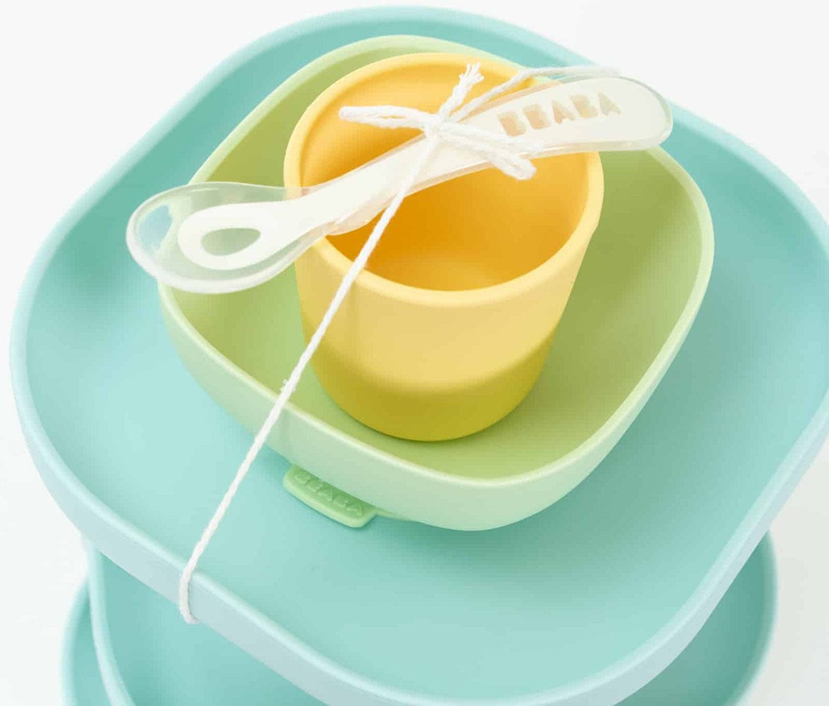 Beaba Silicone Suction Meal Set - Pastel
