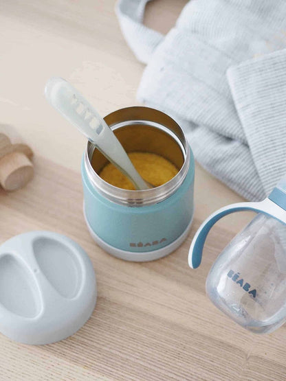 BEABA Stainless Steel Insulated Jar, 10 oz - Eucalyptus