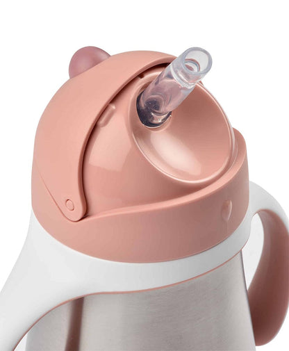 Beaba Stainless Steel Straw Sippy Cup - Rose - 913482