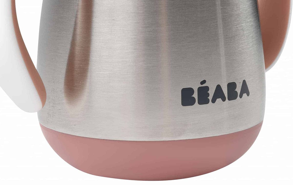 Beaba Stainless Steel Straw Sippy Cup - Rose - 913482