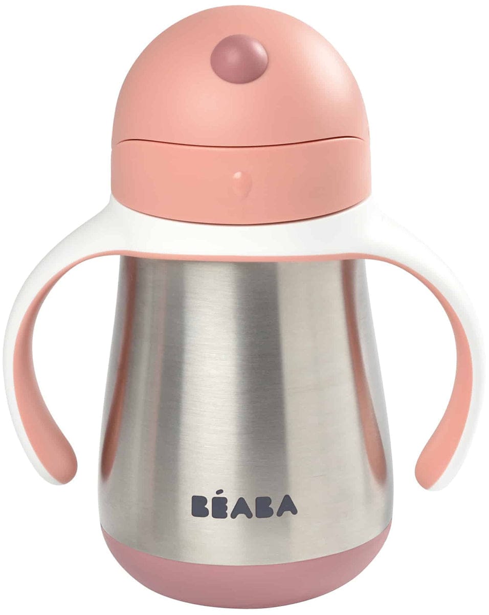 Beaba Stainless Steel Straw Sippy Cup - Rose - 913482