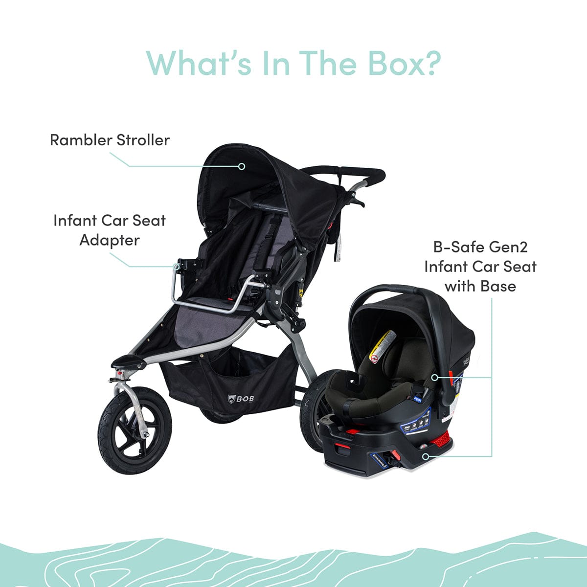 BOB Rambler Travel System with B-Safe Gen2 - Black - S12778600