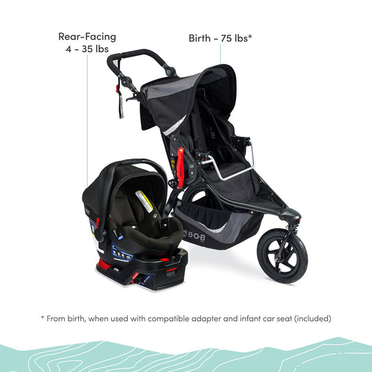 BOB Revolution Flex 3.0 Travel System with B-Safe Gen2 - Graphite Black