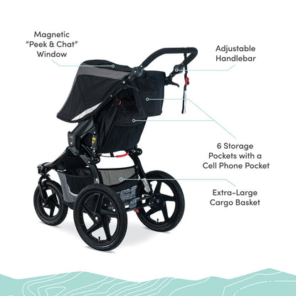 BOB Revolution Flex 3.0 Travel System with B-Safe Gen2 - Graphite Black