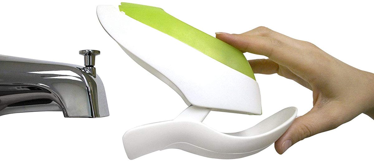 Boon Flo, Water Deflector and Protective Faucet Cover with Bubble Bath Dispenser - Kiwi -  609 - 609-B