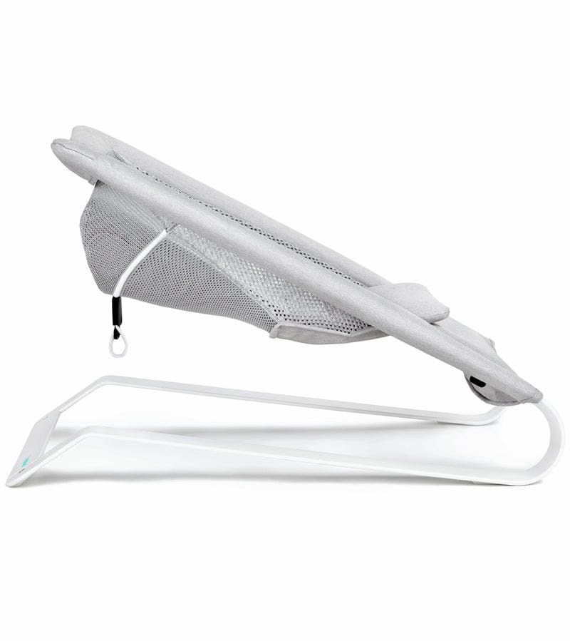 Bombol Pop-Up Booster Chair + Bamboo 3D Knit Bouncer Bundle - Pebble Grey / Denim Blue - 4897043080221-4897043080252