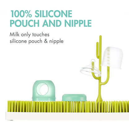 Boon NURSH Silicone Pouch Bottle 3-pack, 4OZ - Mint - B11343