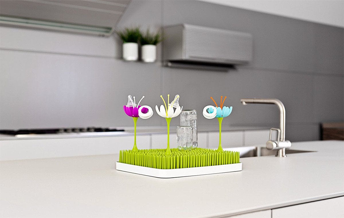 Boon STEM Grass and Lawn Drying Rack Accessory - Magenta & White - 397