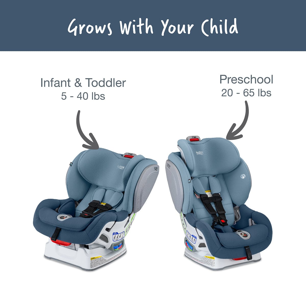 Britax Advocate ClickTight Convertible Car Seat - Blue Ombre (SafeWash) - E1C843H