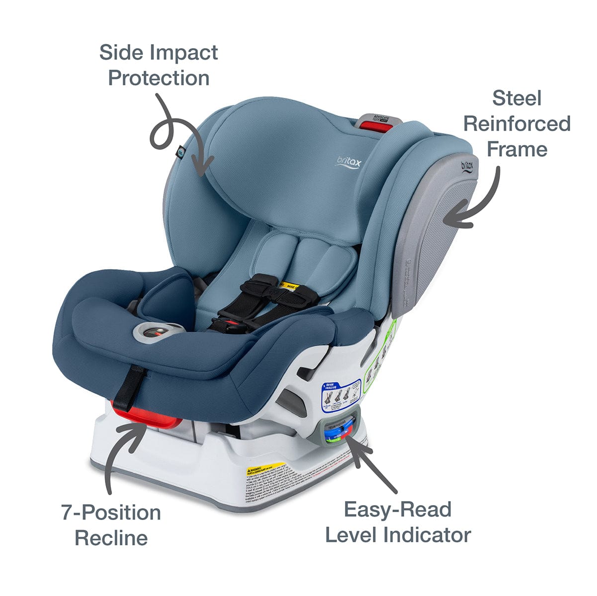 Britax Advocate ClickTight Convertible Car Seat - Blue Ombre (SafeWash) - E1C843H