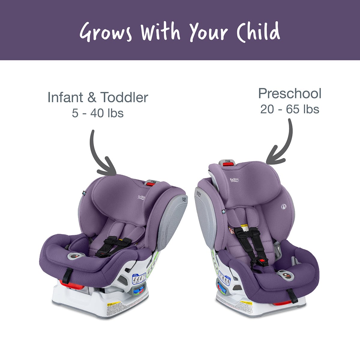 Britax Advocate ClickTight Convertible Car Seat - Purple Ombre (SafeWash) - E1C843J