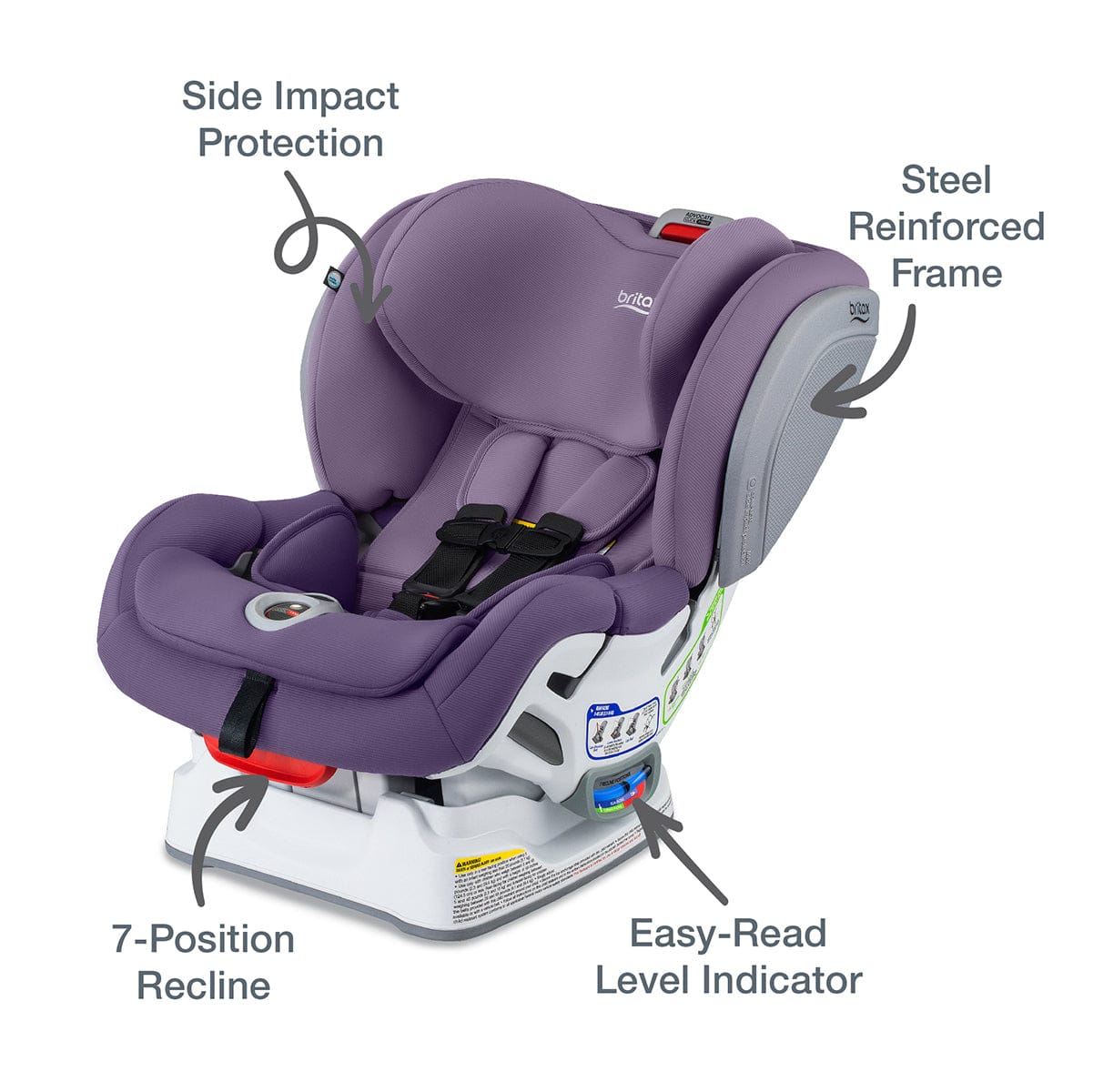 Britax Advocate ClickTight Convertible Car Seat - Purple Ombre (SafeWash) - E1C843J