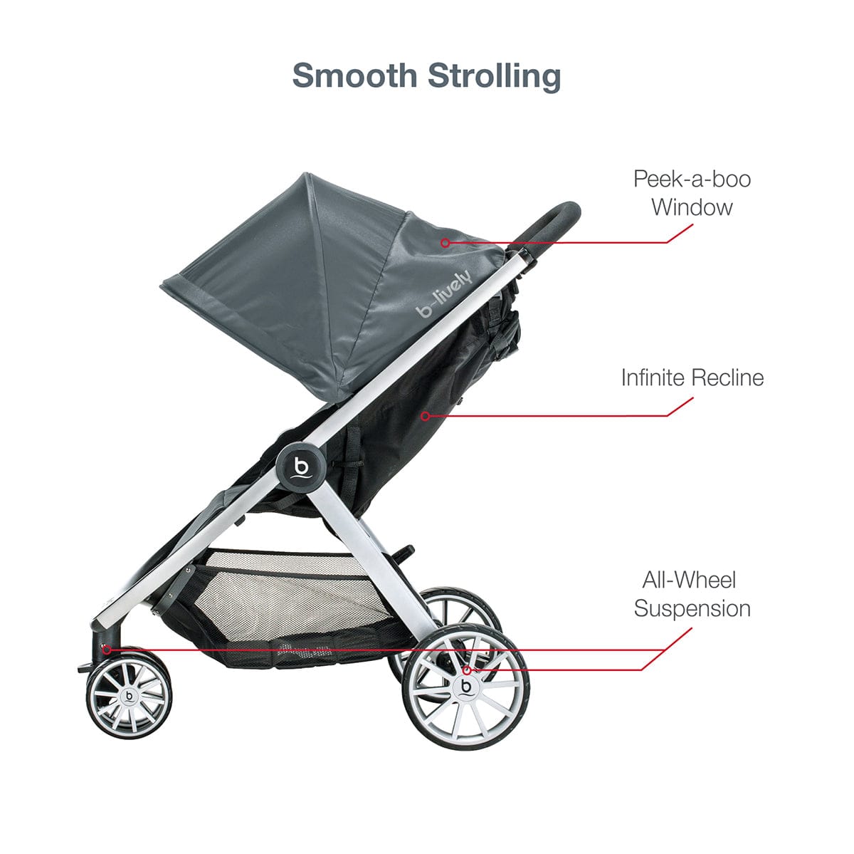 Britax B-Lively & B-Safe Gen2 Travel System - Greystone (SafeWash) - S12776200
