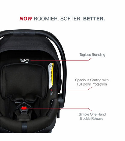 Britax B-Lively Double Stroller + B-Safe Gen2 Travel System - Dove / Black - U761912-E1C732C-S11277000