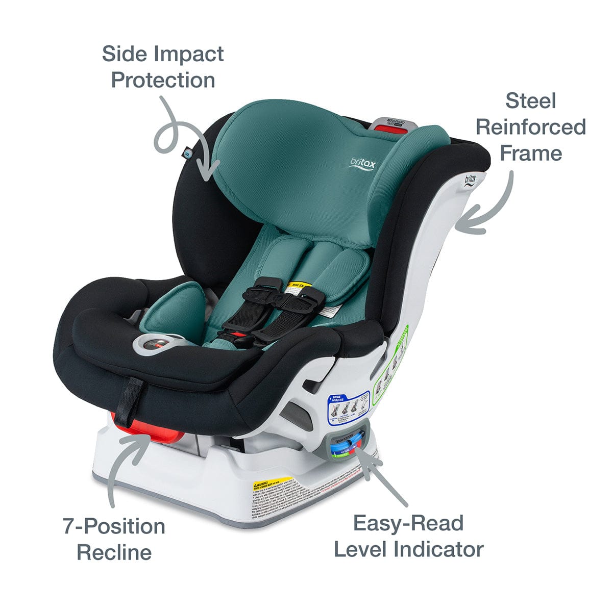 Britax Boulevard ClickTight Convertible Car Seat - Green Contour (SafeWash)