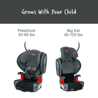 Britax Grow With You ClickTight Plus Harness Booster Car Seat - Black Ombre