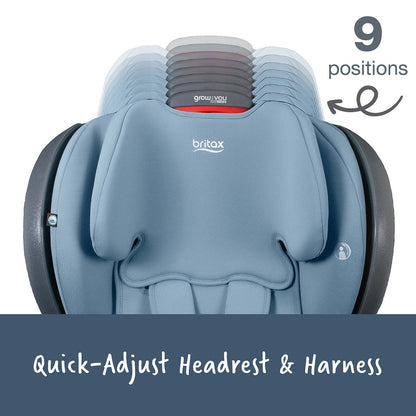 Britax Grow With You ClickTight Plus Harness Booster Car Seat - Blue Ombre