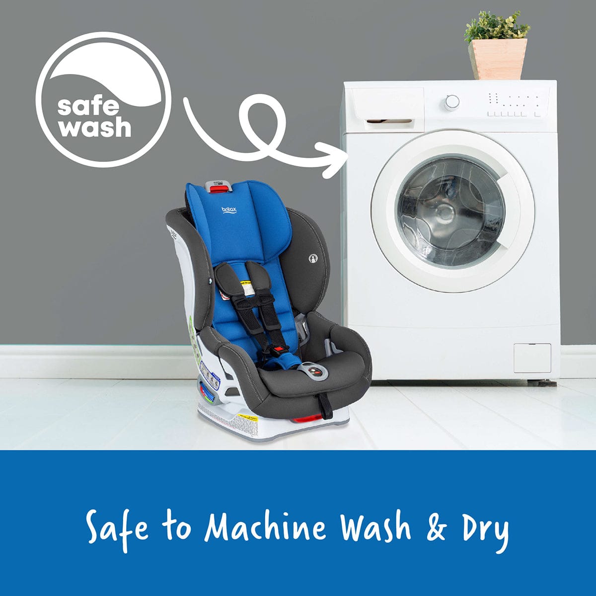 Britax Marathon Clicktight Convertible Car Seat - Mod Blue (SafeWash)