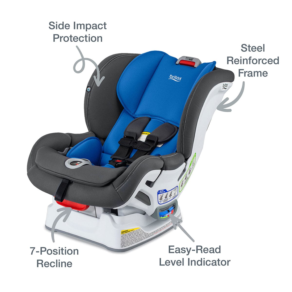 Britax Marathon Clicktight Convertible Car Seat - Mod Blue (SafeWash)