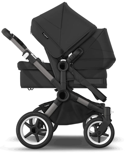 Bugaboo Donkey 5 Duo + Turtle One Travel System Bundle - Graphite / Stormy Blue / Stormy Blue / Black - D5-DUO-TS-100000048-TO