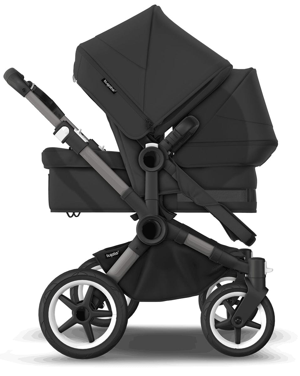 Bugaboo Donkey 5 Duo + Turtle One Travel System Bundle - Black / Midnight Black / Midnight Black / Black - D5-DUO-TS-100000010-TO
