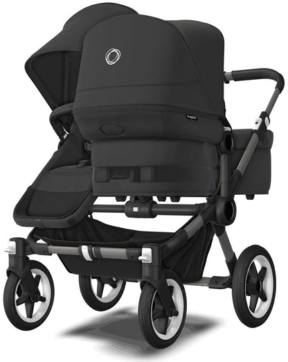Bugaboo Donkey 5 Mineral Duo + Turtle One Travel System Bundle - Black / Washed Black / Black - D5-DUO-TS-100000050-TO