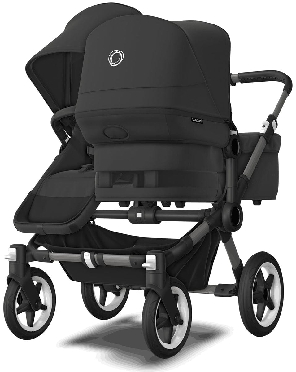 Bugaboo Donkey 5 Duo + Turtle One Travel System Bundle - Graphite / Stormy Blue / Stormy Blue / Black - D5-DUO-TS-100000048-TO