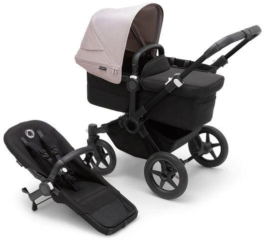 Bugaboo Donkey 5 Mono Complete Single-to-Double Stroller - Black / Midnight Black / Misty White