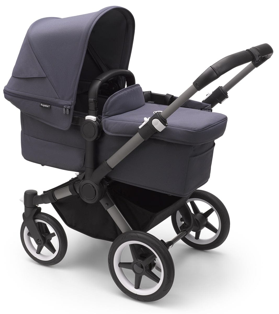Bugaboo Donkey 5 Mono Complete Single-to-Double Stroller Bundle - Graphite / Midnight Black / Grey Melange
