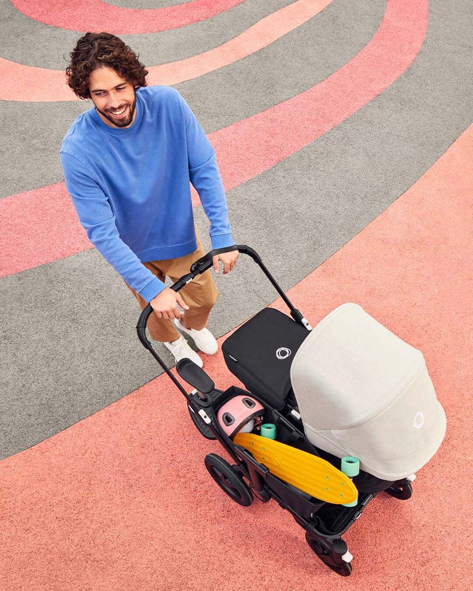 Bugaboo Donkey 5 Mono Complete Single-to-Double Stroller Bundle - Graphite / Midnight Black / Stormy Blue