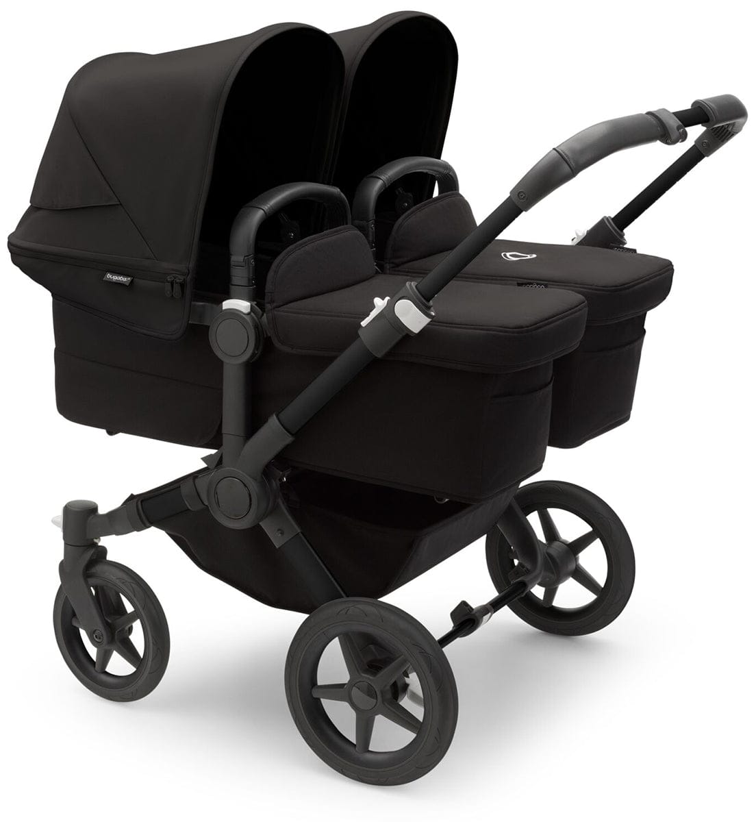 Bugaboo Donkey 5 + Turtle Air Twin Travel System Bundle - Black / Midnight Black / Misty White / Black - D5-TWIN-TS-100000012-TA