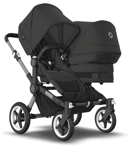 Bugaboo Donkey 5 + Turtle Air Twin Travel System Bundle - Black / Midnight Black / Midnight Black / Black - D5-TWIN-TS-100000010-TA