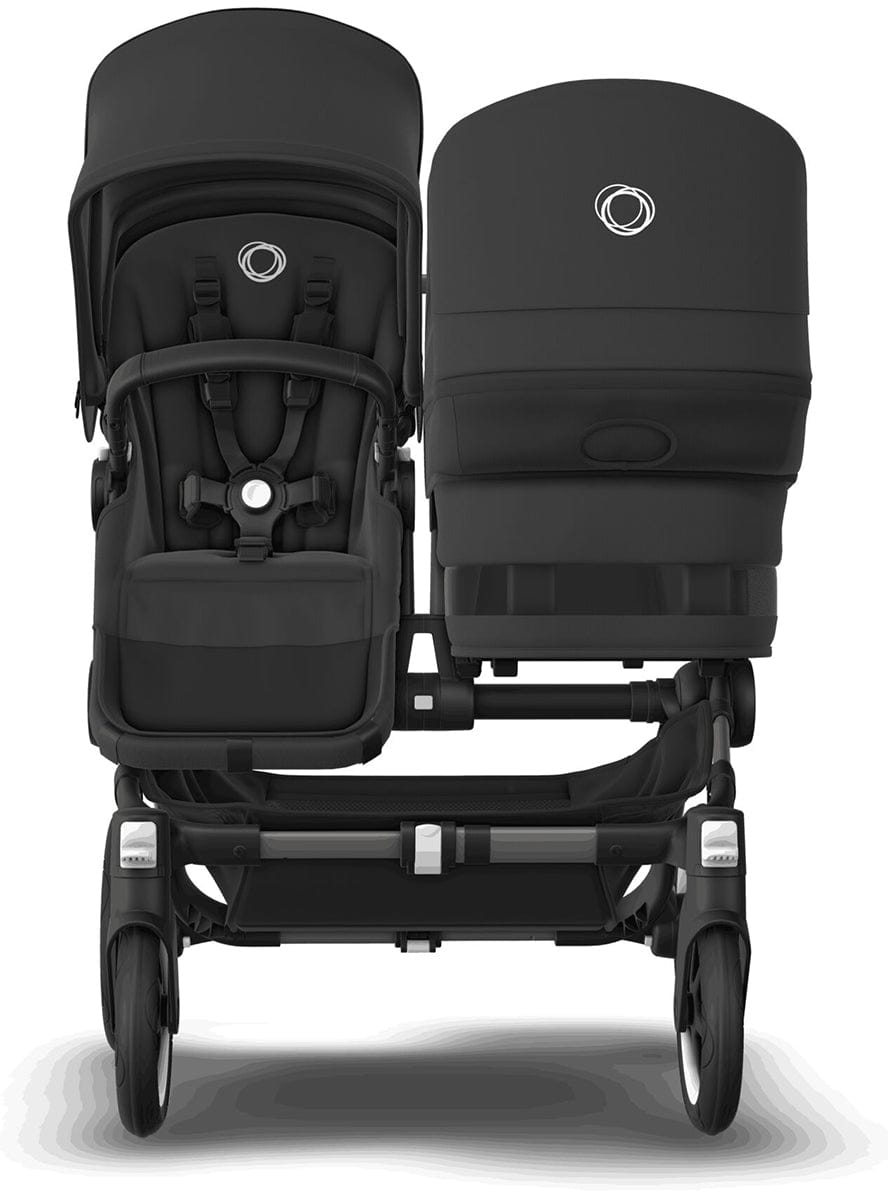 Bugaboo Donkey 5 + Turtle One Twin Travel System Bundle - Aluminum / Midnight Black / Midnight Black / Black