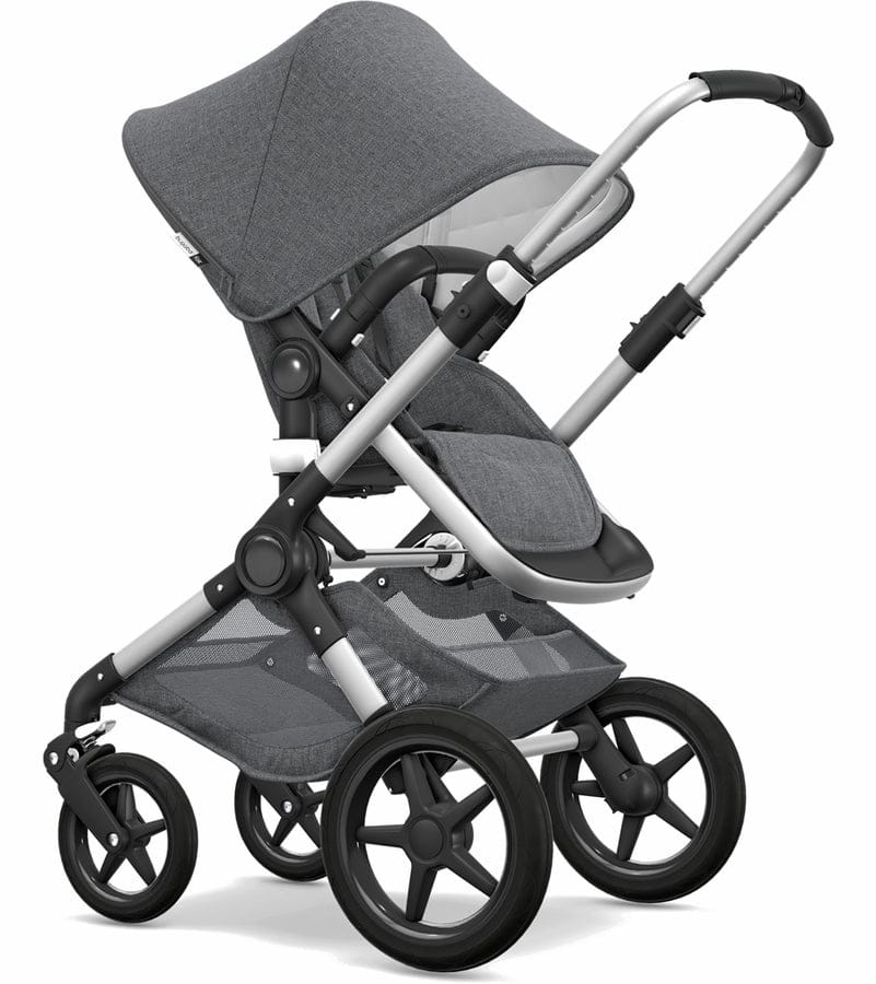 Bugaboo Fox Classic & Turtle Travel System - Aluminum/Grey Melange - 231170AE01-81701ZW01