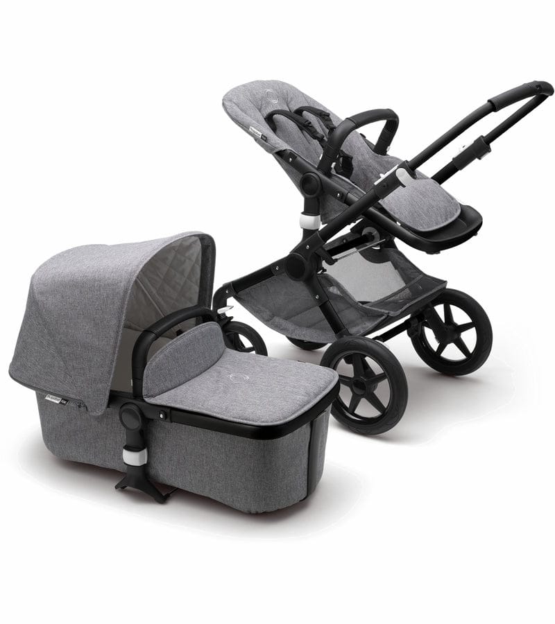 Bugaboo Fox Classic & Turtle Travel System - Black/Grey Melange - 231171AE01-81701ZW01
