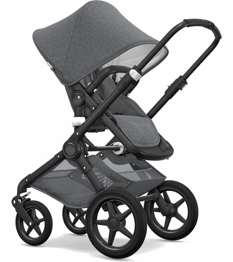 Bugaboo Fox Classic & Turtle Travel System - Black/Grey Melange - 231171AE01-81701ZW01